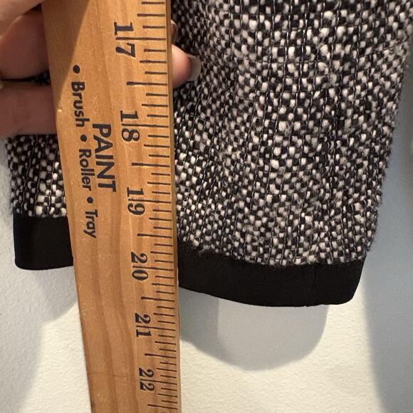 Talbots Tweed Blazer Petite 10P Black Classic Preppy Suit Jacket Grosgrain Trim - Picture 12 of 16